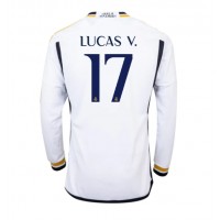 Billiga Real Madrid Lucas Vazquez #17 Hemma fotbollskläder 2023-24 Långärmad